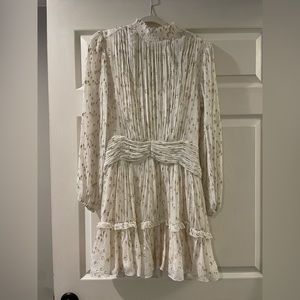 Monique Lhuillier Metallic Fil Coupe Minidress